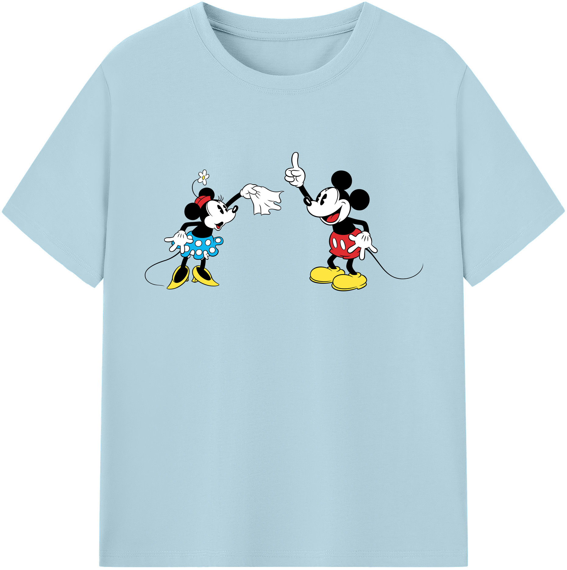 （画像用） ミッキーマウス Mickey Mouse 綿100％半袖Tシャツ（フロントプリント）